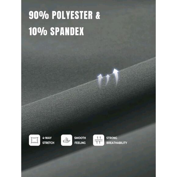 NORTHYARD Mens 7" Running Shorts with Zipper Pockets Size Small Gray Athletic S5 - Picture 4 of 7